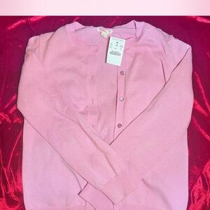 Girls Pink Cardigan Sweater